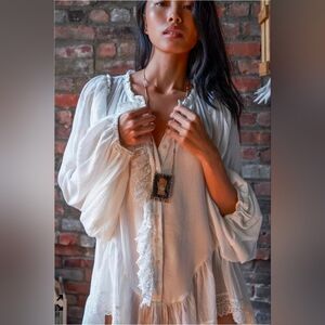 NWOT Free People "Jeanette" Tunic Top Shirtdress Size Large